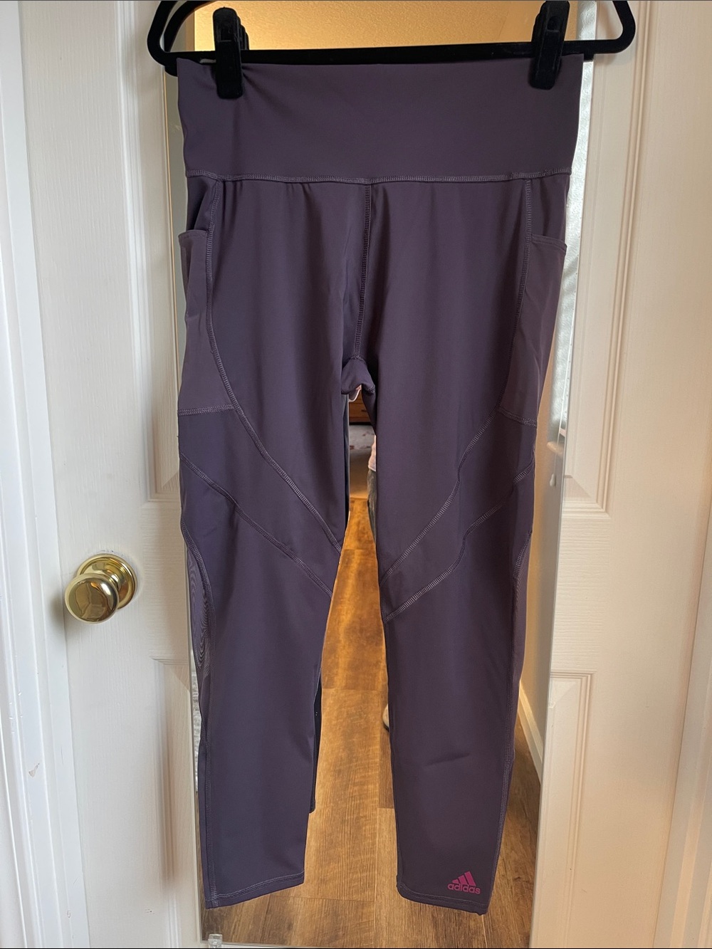 adidas Plum Performance Leggings with Side Pockets
